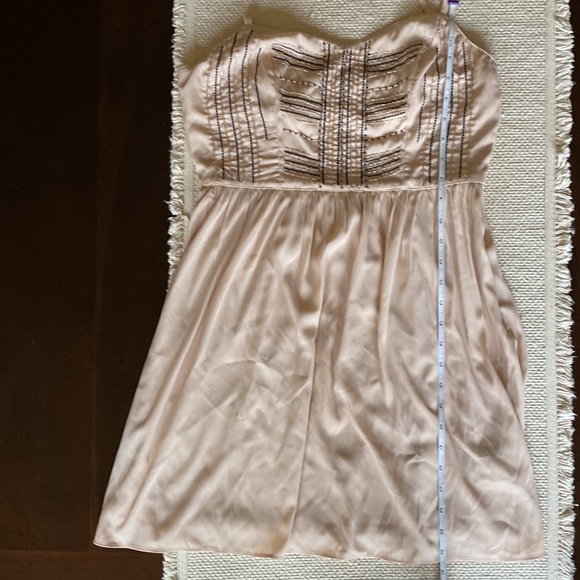 American Eagle Blush Pink Beaded Mini Dress - Size 6 - Picture 9 of 9